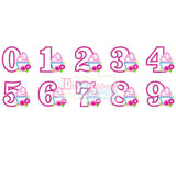 Cupcake Applique Number Set, Applique Number Set