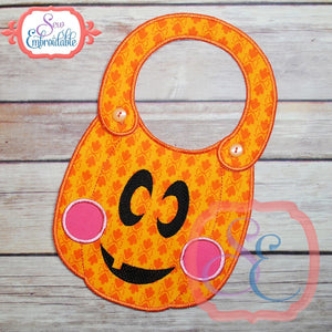 ITH Pumpkin Baby Bib, In The Hoop Projects