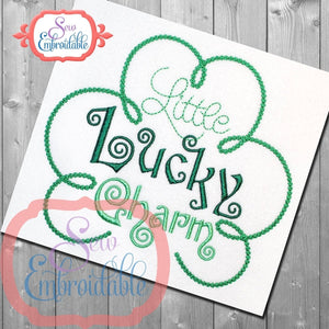 Little Lucky Charm Embroidery Design, Applique
