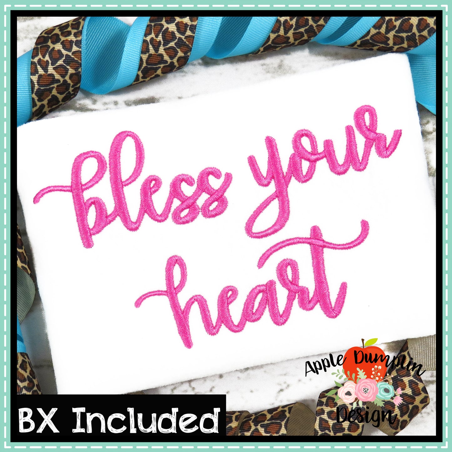 Bless Your Heart Embroidery Alphabet, Embroidery Font