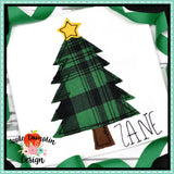 Christmas Tree Bean Stitch Applique  Design, Applique
