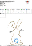 Bunny Backside Bean Stitch Applique Design, Applique