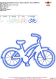 Bicycle Zigzag Applique Design, Applique