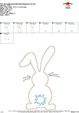 Bunny Backside Bean Stitch Applique Design, Applique