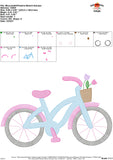 Bicycle with Flowers Sketch Embroidery Design, Embroidery