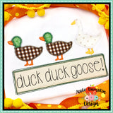 Duck Duck Goose Zigzag Applique Design, applique
