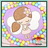 Fairy Bean Stitch Applique Design, applique