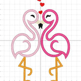 Flamingo Love Applique, Applique