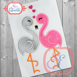 Flamingo Love Applique, Applique