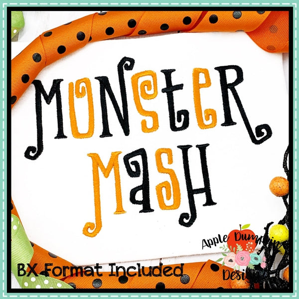 Monster Mash Embroidery Alphabet, Embroidery Font