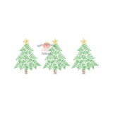 Scribble Christmas Tree Trio Embroidery Design, Embroidery