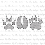 Animal Tracks Sketch Stitch Embroidery Design, Embroidery