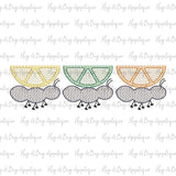 Ant Citrus Trio Sketch Stitch Embroidery Design, Embroidery