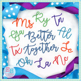 Better Together Embroidery Font, Embroidery Font