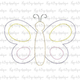 Butterfly 2 Bean Stitch Applique Design, Applique