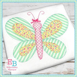 Butterfly Blanket Stitch Applique, Applique