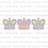 Butterfly Trio 2 Sketch Stitch Embroidery Design, Embroidery