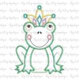 Charming Frog Zig Zag Stitch Applique Design, Applique