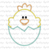 Chick Egg Zig Zag Stitch Applique Design, Applique