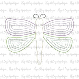 Dragonfly Bean Stitch Applique Design, Applique