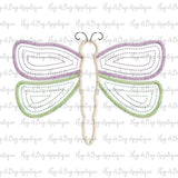 Dragonfly Zig Zag Stitch Applique Design, Applique