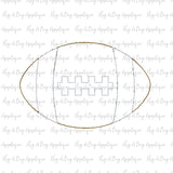 Football Bean Stitch Applique Design, Applique