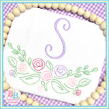 Rose Swag Embroidery Design, Embroidery Design