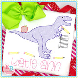 Sketch School Dinosaur Embroidery Design, Embroidery Design